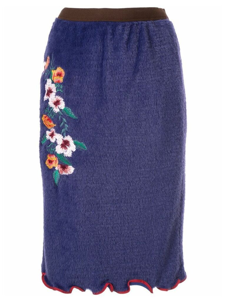 Kolor textured midi skirt - PURPLE