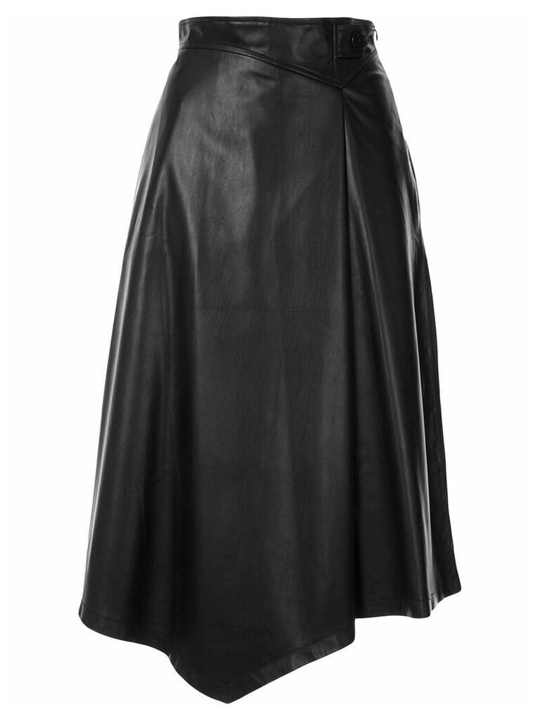 Loveless asymmetric midi skirt - Black