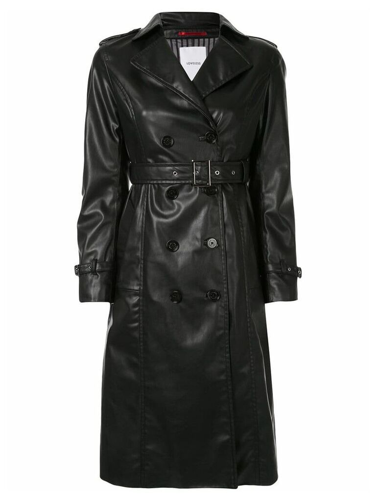 Loveless belted trench coat - Black