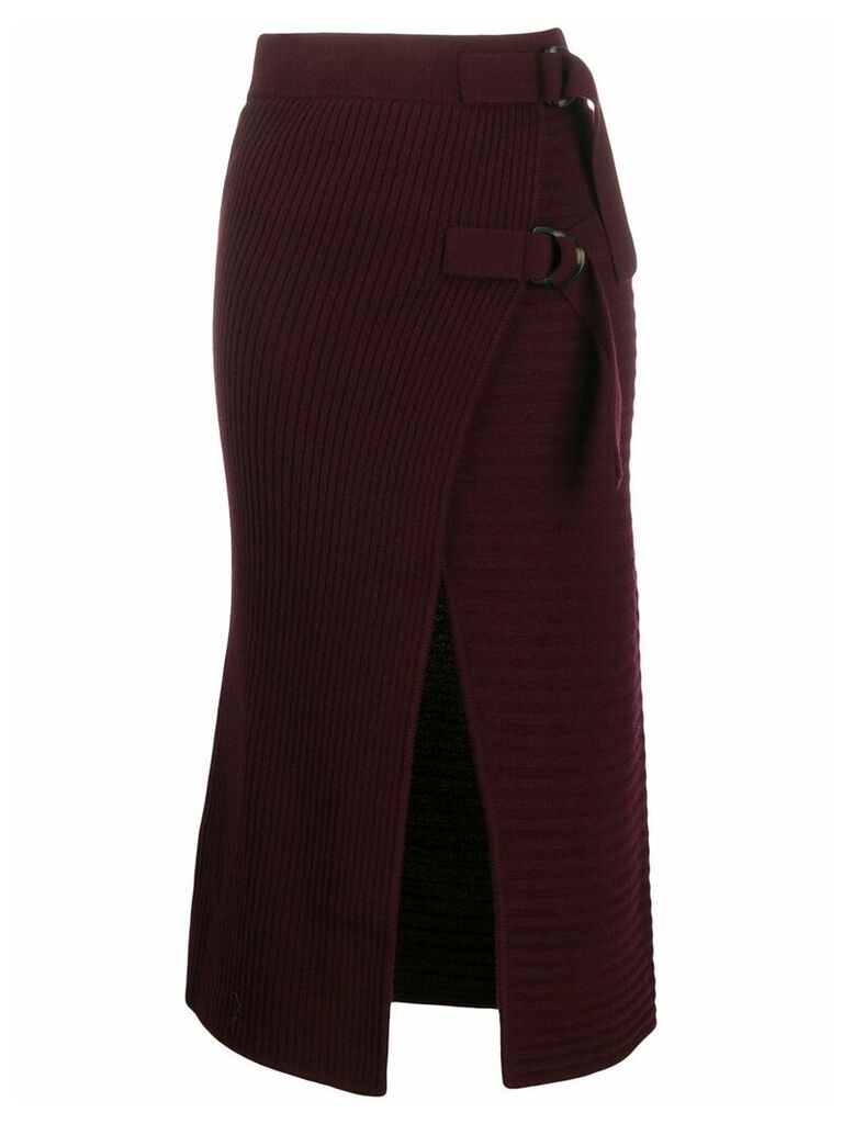 Jonathan Simkhai knitted midi skirt - Red