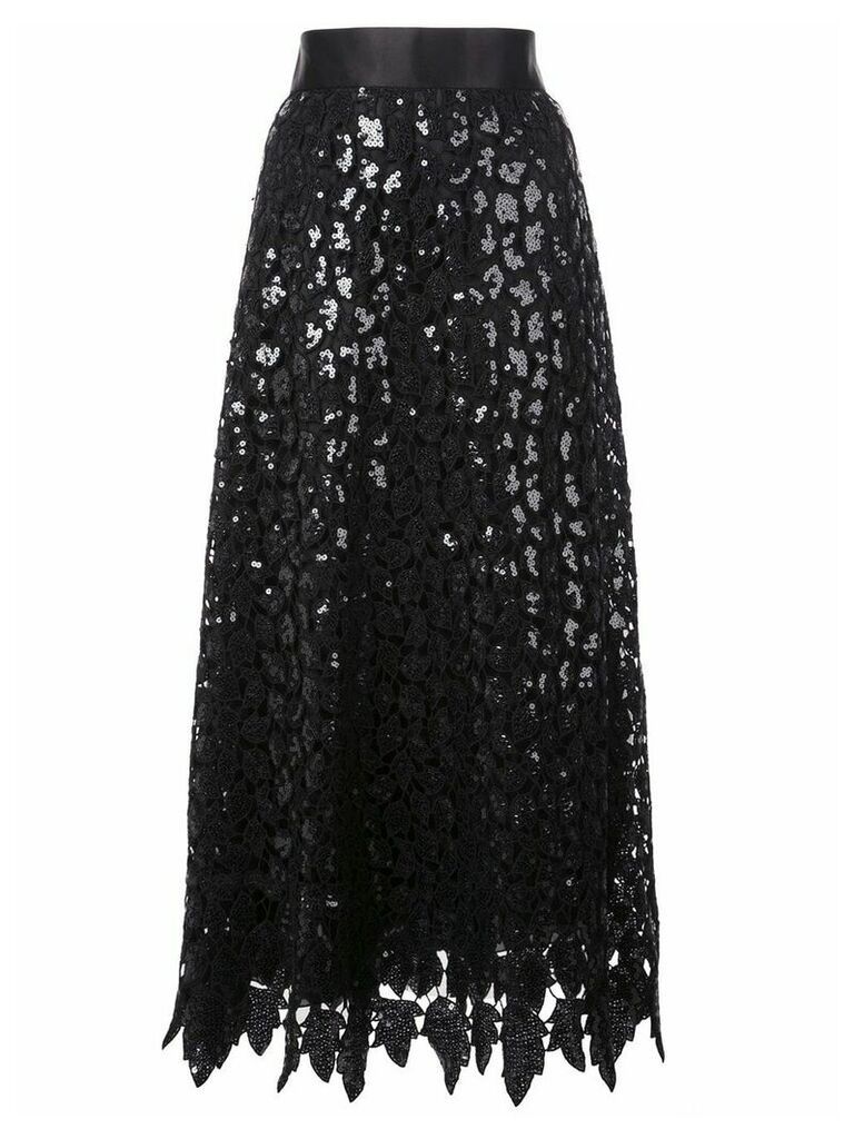 Marc Jacobs layered sequin-lace skirt - Black