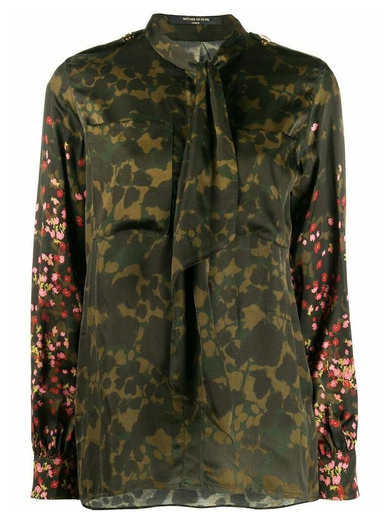 Mother Of Pearl camouflage floral print shirt - Green