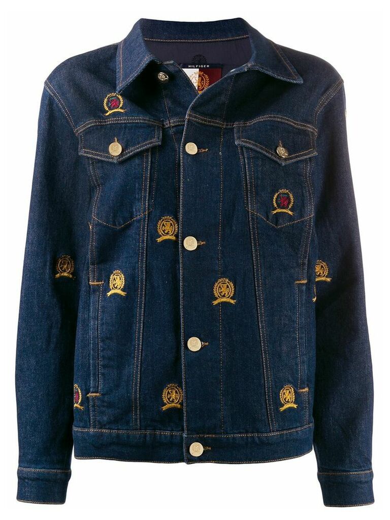Tommy Hilfiger embroidered crest denim jacket - Blue