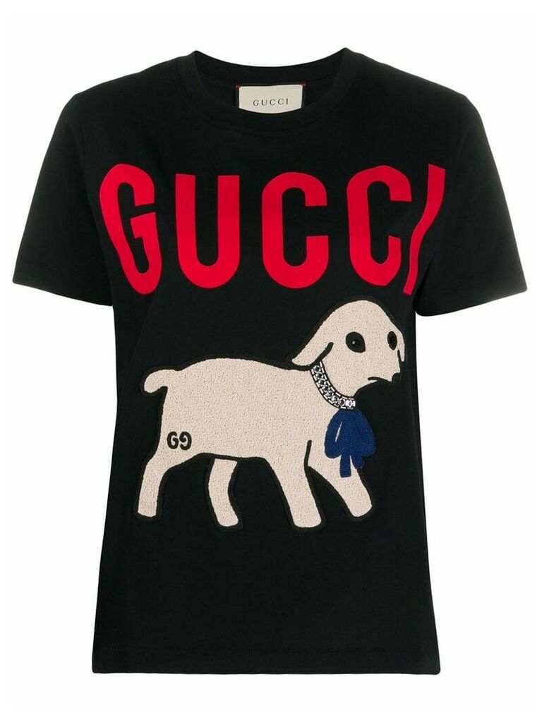 Gucci lamb-printed T-shirt - Black