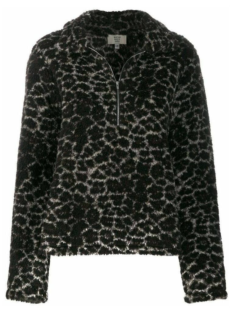 Maryam Nassir Zadeh faux fur zip-up sweater - Black