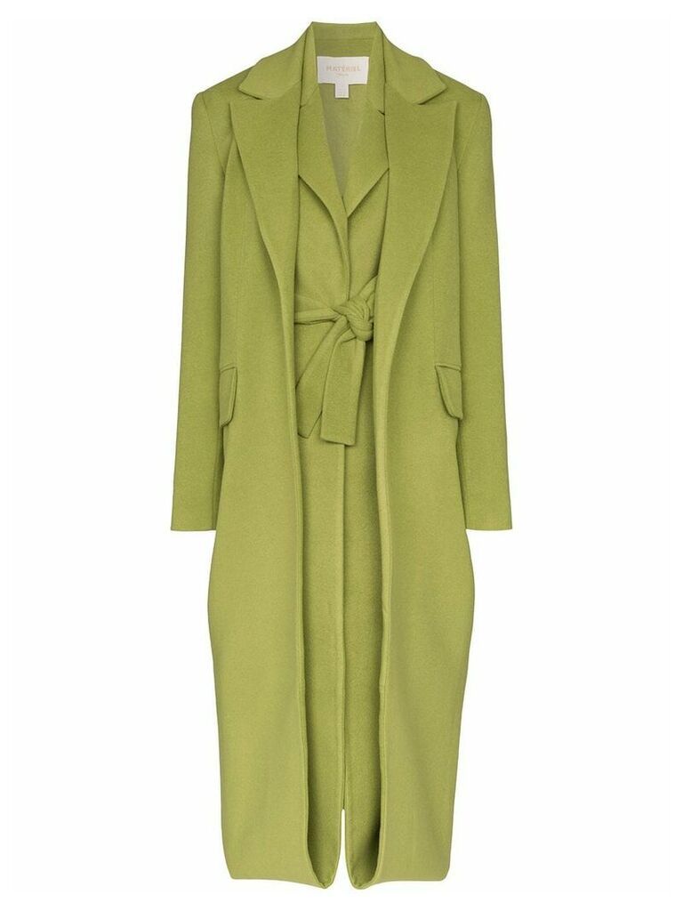 Matériel layered wool coat - Green