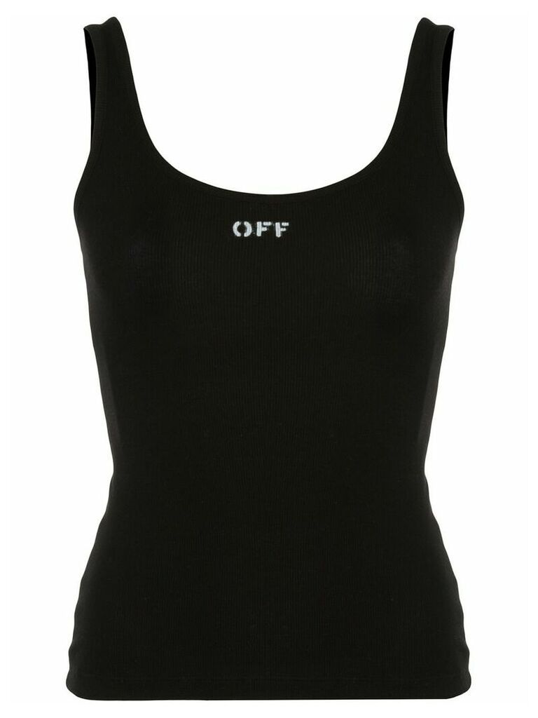 Off-White logo print vest - Black