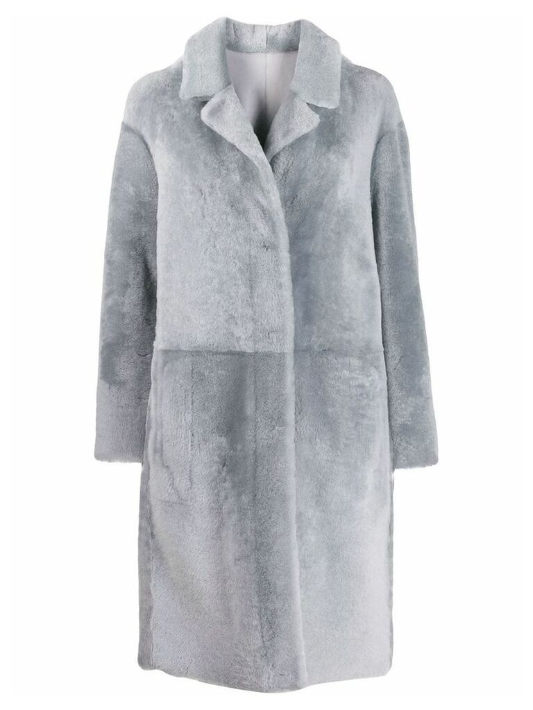 Drome panelled longline coat - Grey