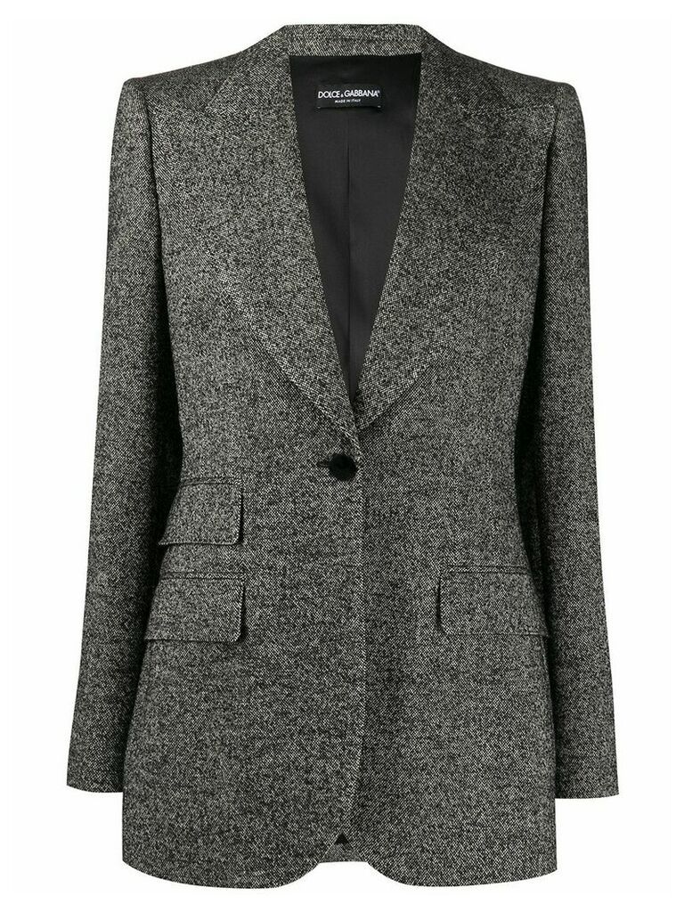 Dolce & Gabbana woven fitted blazer - Black