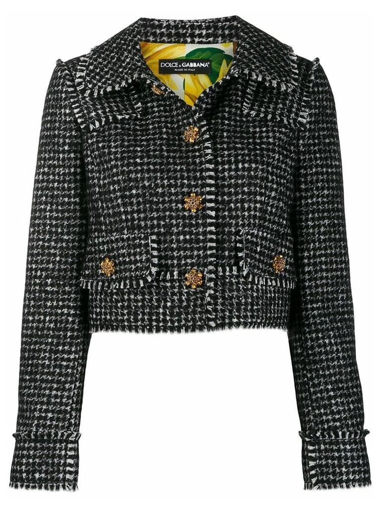 Dolce & Gabbana Spencer houndstooth blazer - Black