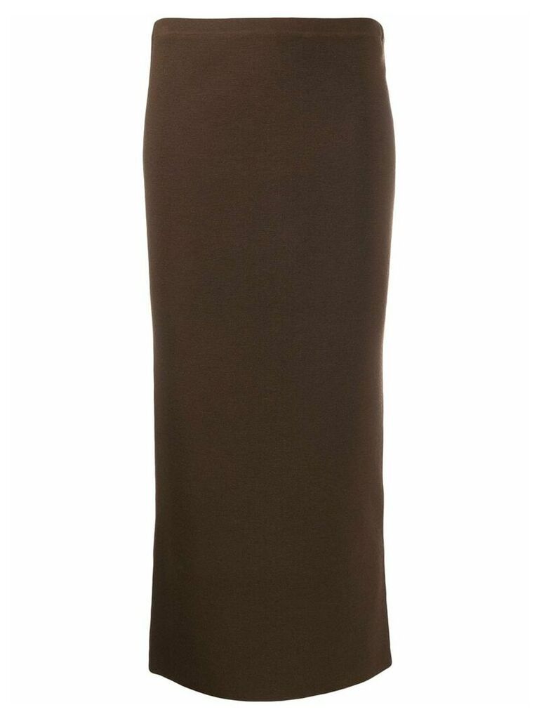Toteme fitted midi skirt - Brown