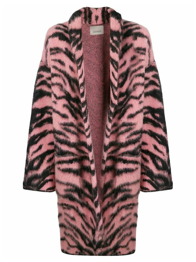 Laneus tiger print coat - PINK
