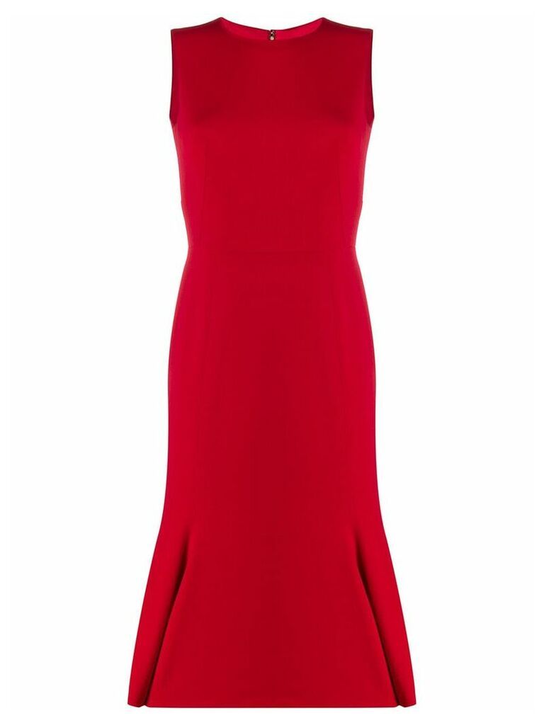 Dolce & Gabbana pleated hem midi dress - Red