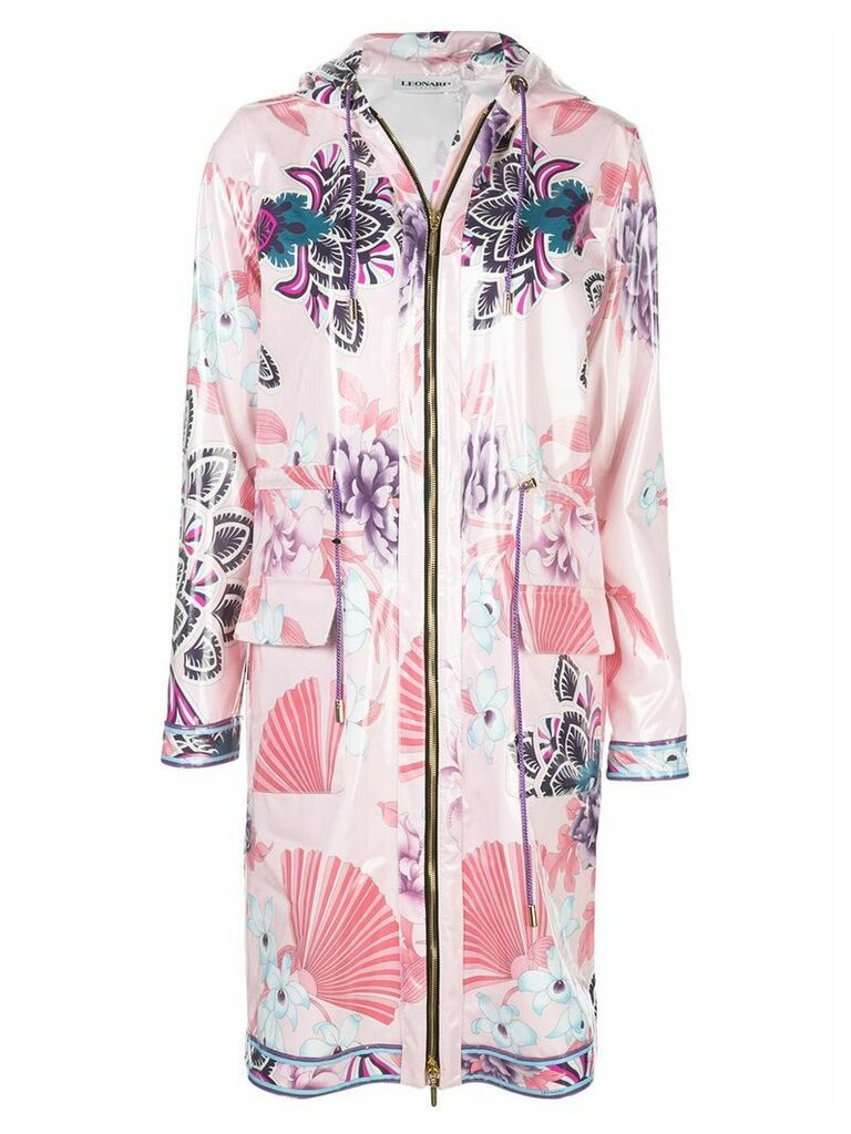 Leonard floral zipped raincoat - PINK