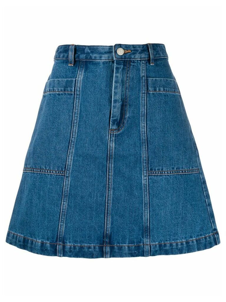 A.P.C. A-line denim skirt - Blue