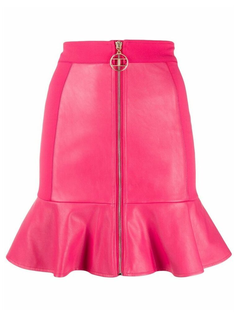 Elisabetta Franchi fitted zipped mini skirt - PINK