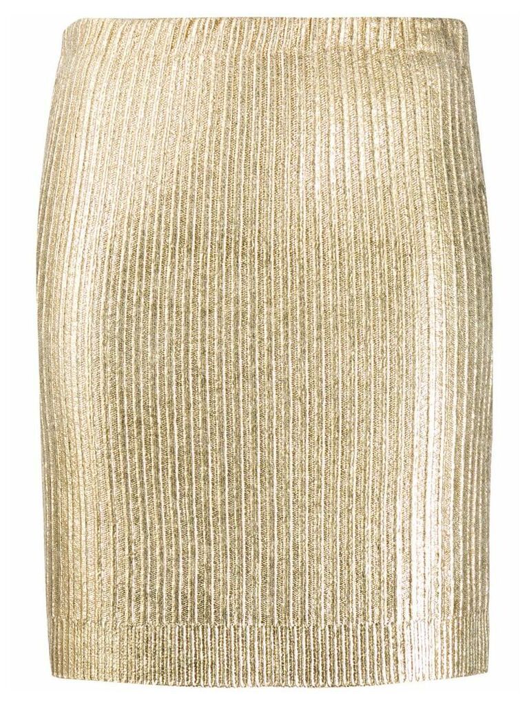 Moschino metallic mini skirt - GOLD