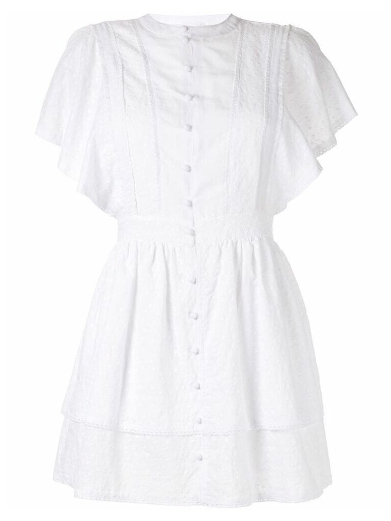 Sir. Charlee ruffle mini dress - White