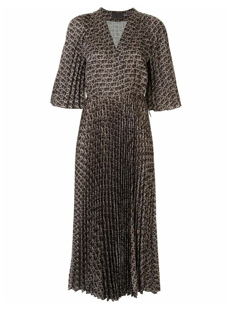 Ginger & Smart Chronicle sunray-pleated dress - Brown