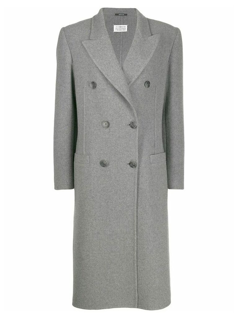 Maison Margiela double-breasted cashmere coat - Grey