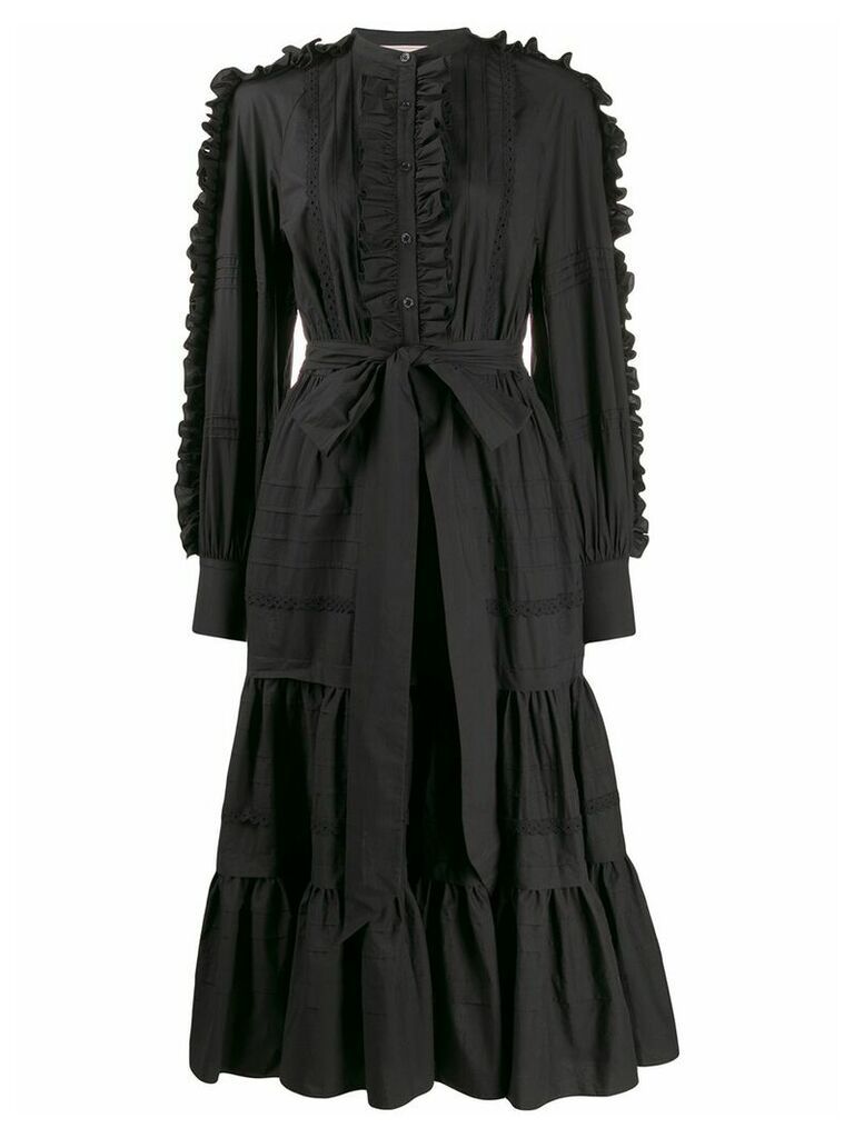 Temperley London Jade ruffle detail dress - Black