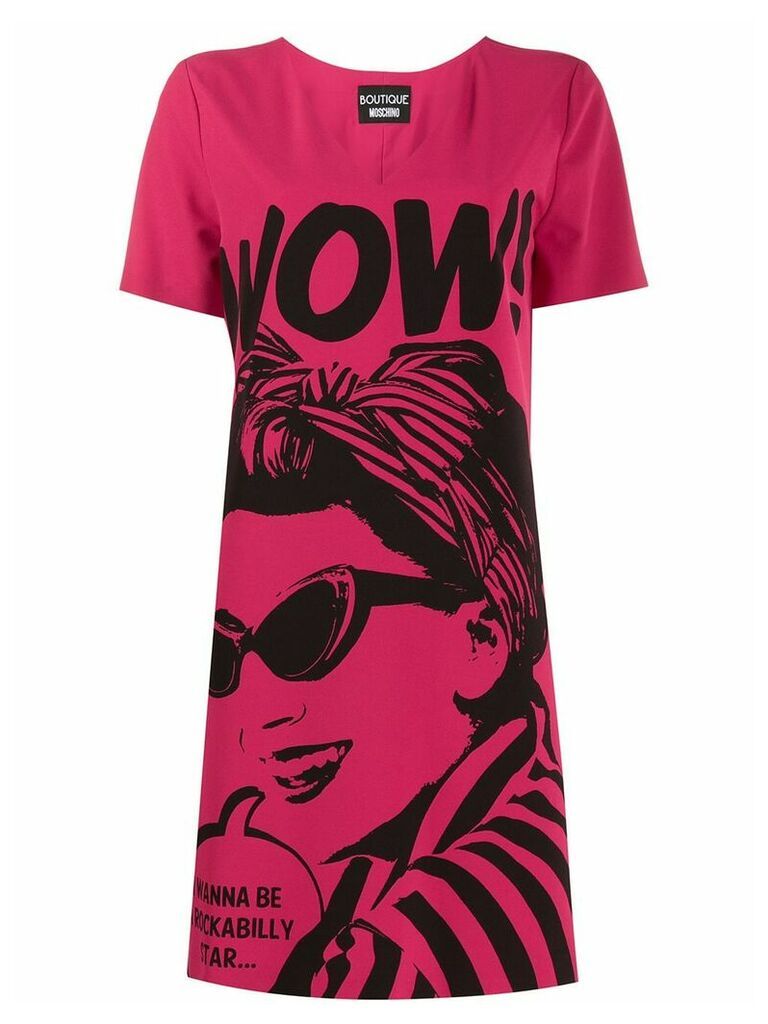 Boutique Moschino Wow T-shirt dress - PINK