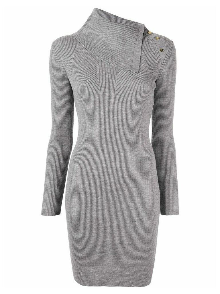 Paule Ka ribbed-knit dress - Grey