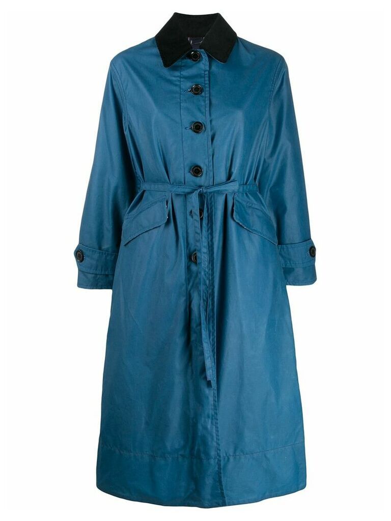 Barbour x Alexa Chung single-breasted coat - Blue