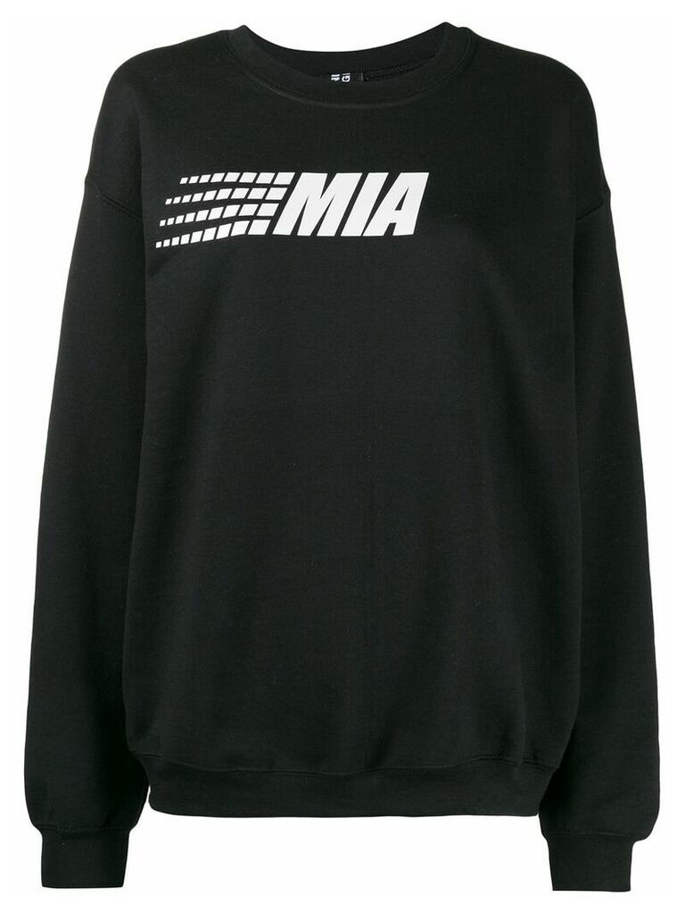 Mia-iam logo print relaxed-fit sweatshirt - Black