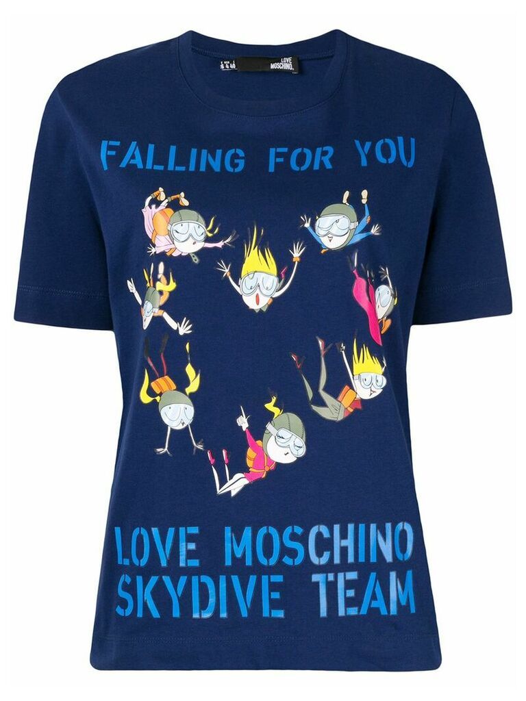 Love Moschino Skydive Team T-shirt - Blue