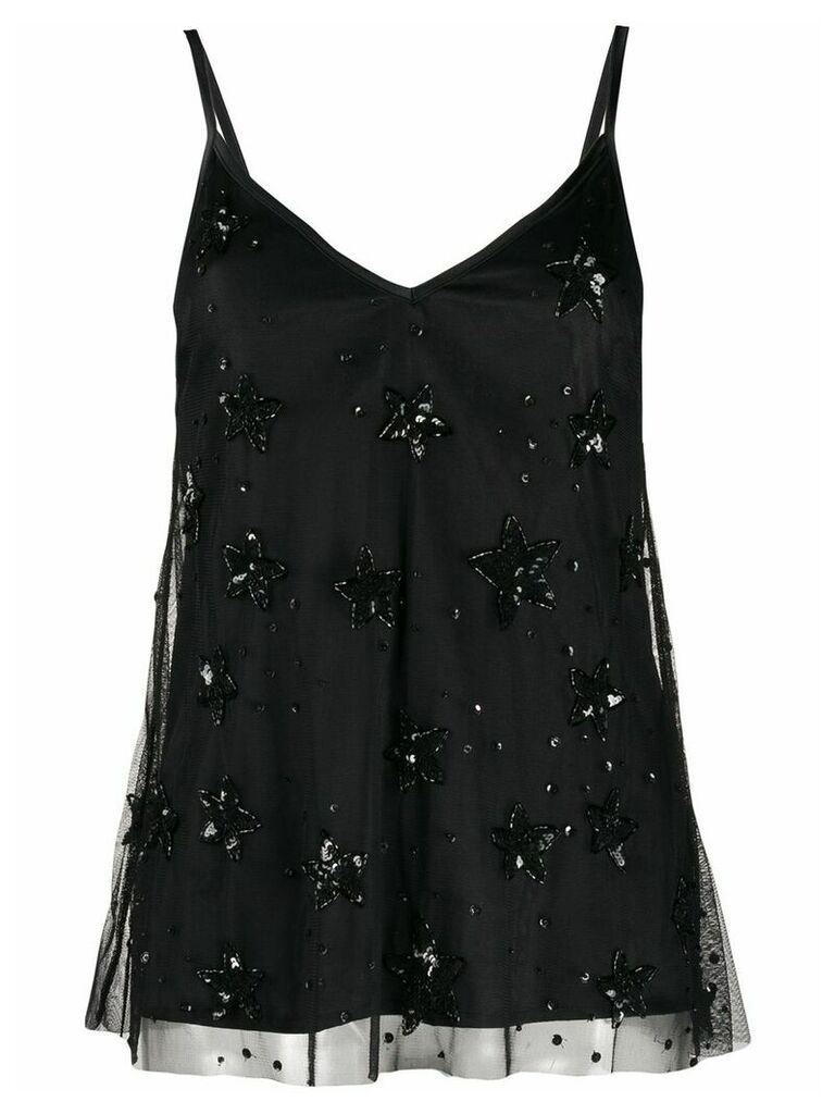 P.A.R.O.S.H. sequin-embellished star top - Black
