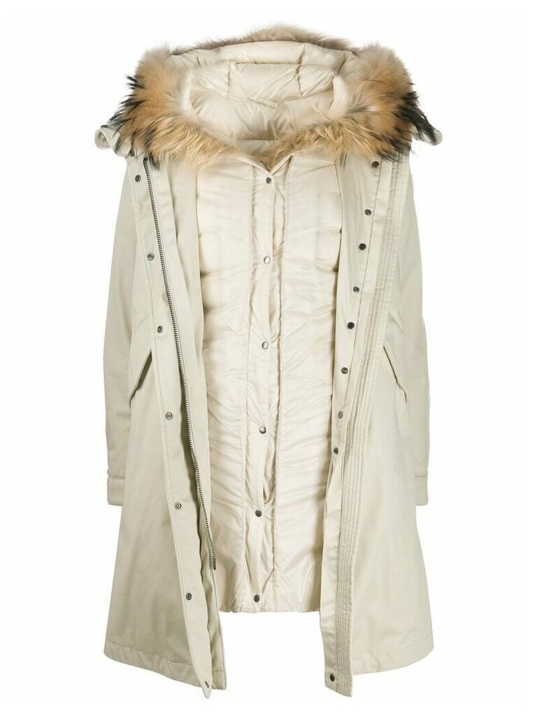 Woolrich hooded parka coat - White