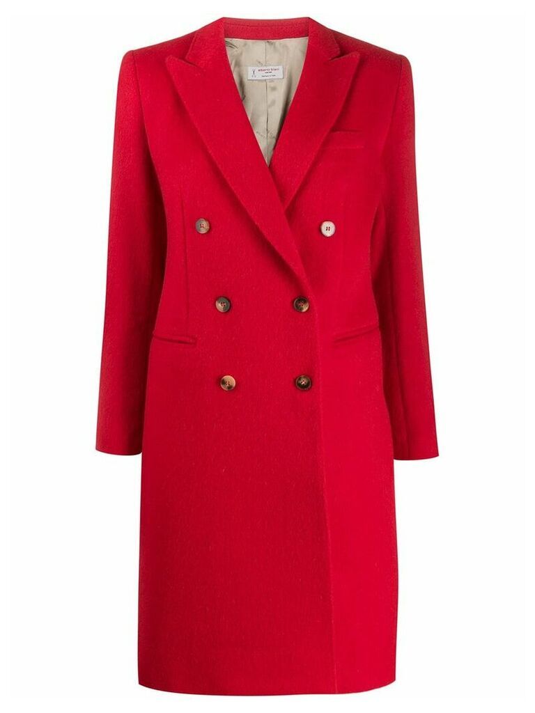 Alberto Biani double-breasted coat - Red