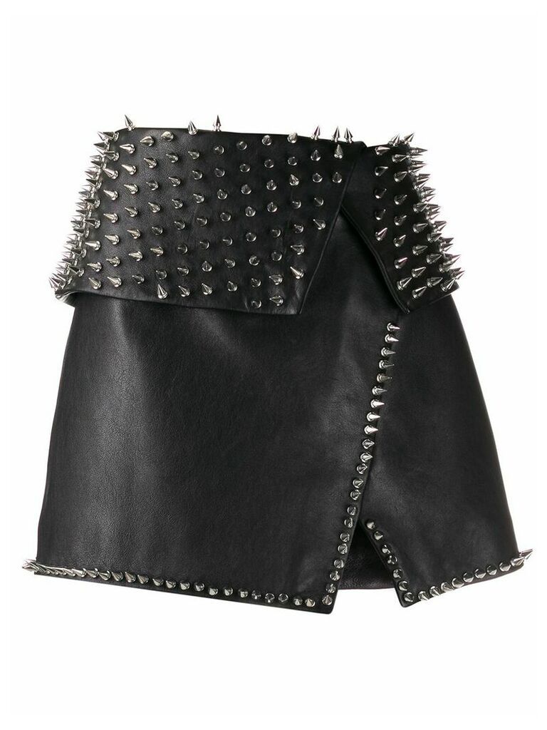 Balmain spiked stud detail skirt - Black