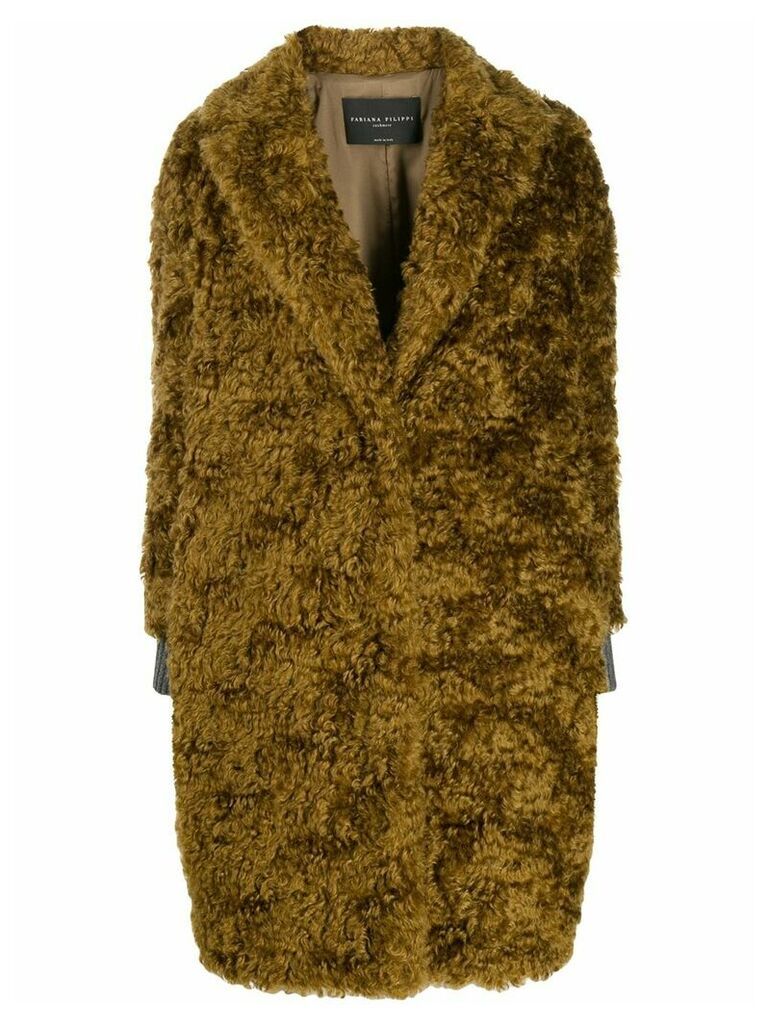 Fabiana Filippi oversized knit coat - Brown