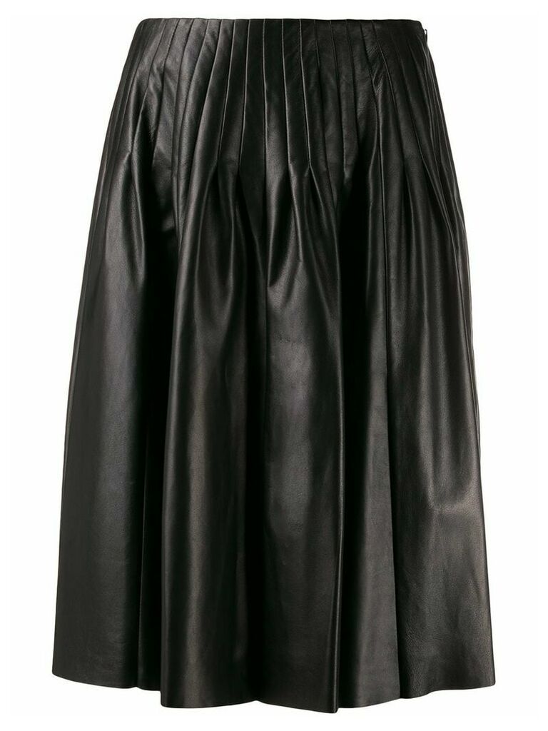 Drome flared pleat-detailed skirt - Black
