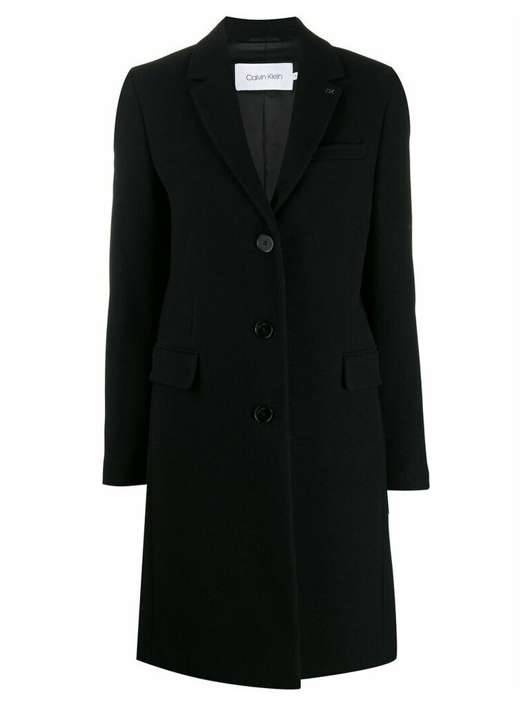 Calvin Klein single breasted coat - Black