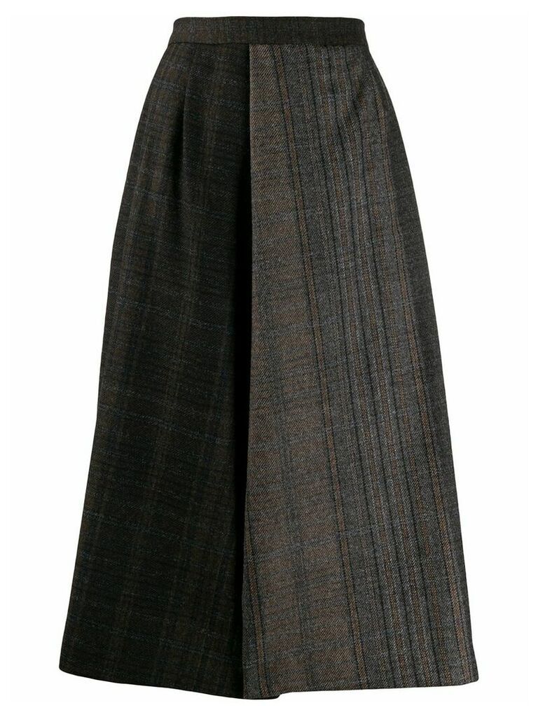 Stephan Schneider A-line patchwork skirt - Brown