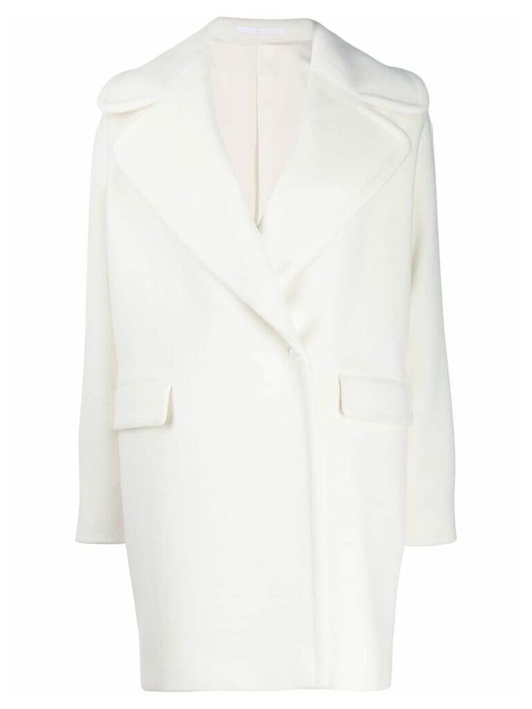 Tagliatore single-breasted wide-laped coat - White