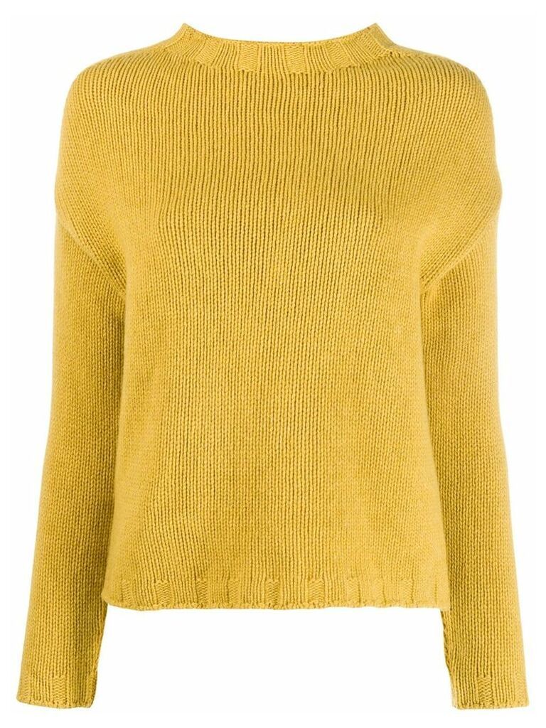 Aragona cashmere long-sleeve sweater - Yellow