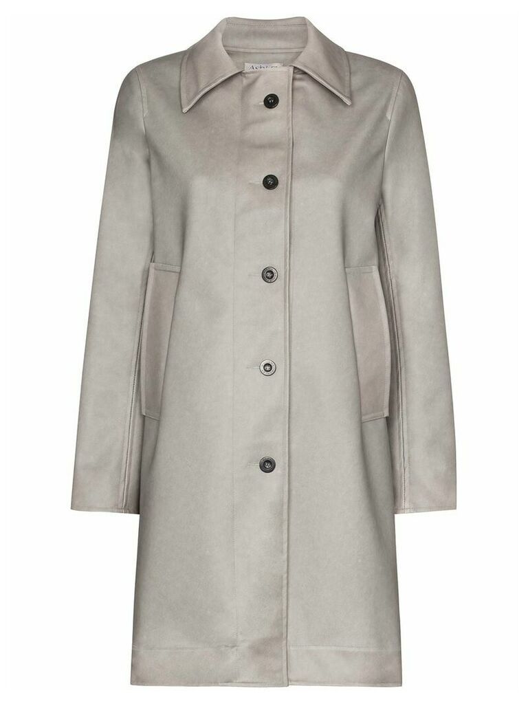 Ashley Williams Dolly button-up faux leather coat - Green