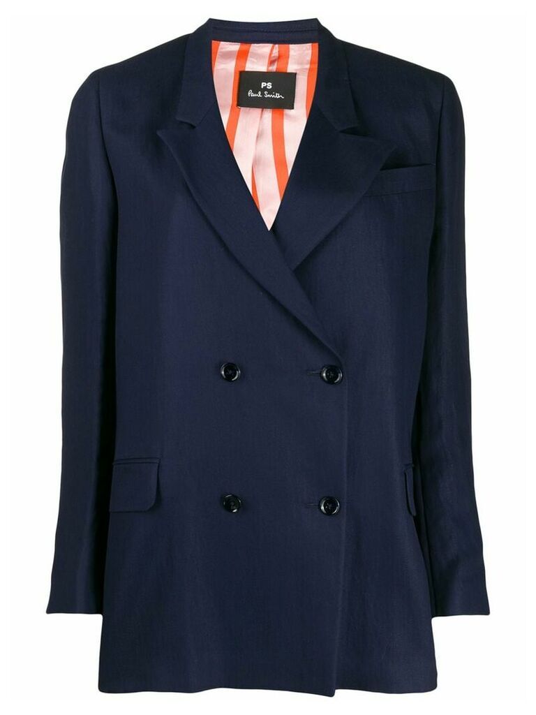 PS Paul Smith boxy fit double-buttoned blazer - Blue