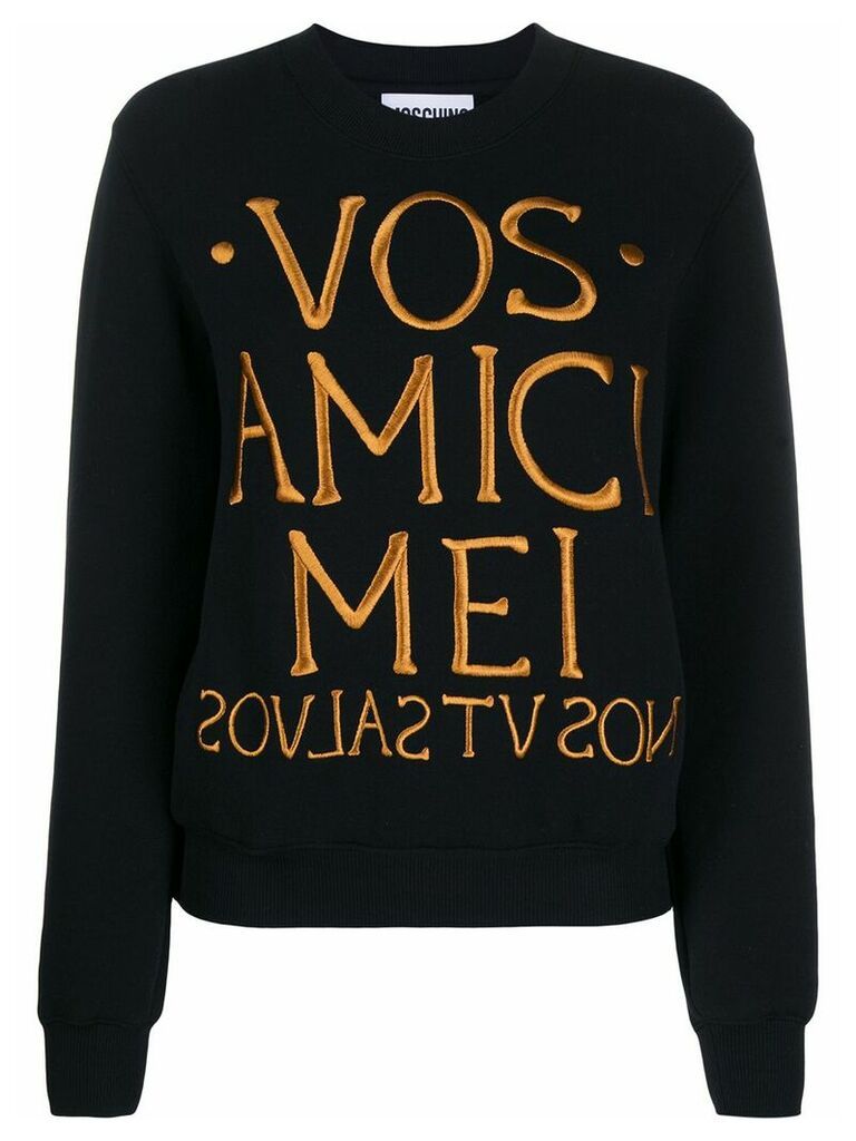 Moschino logo slogan sweatshirt - Black