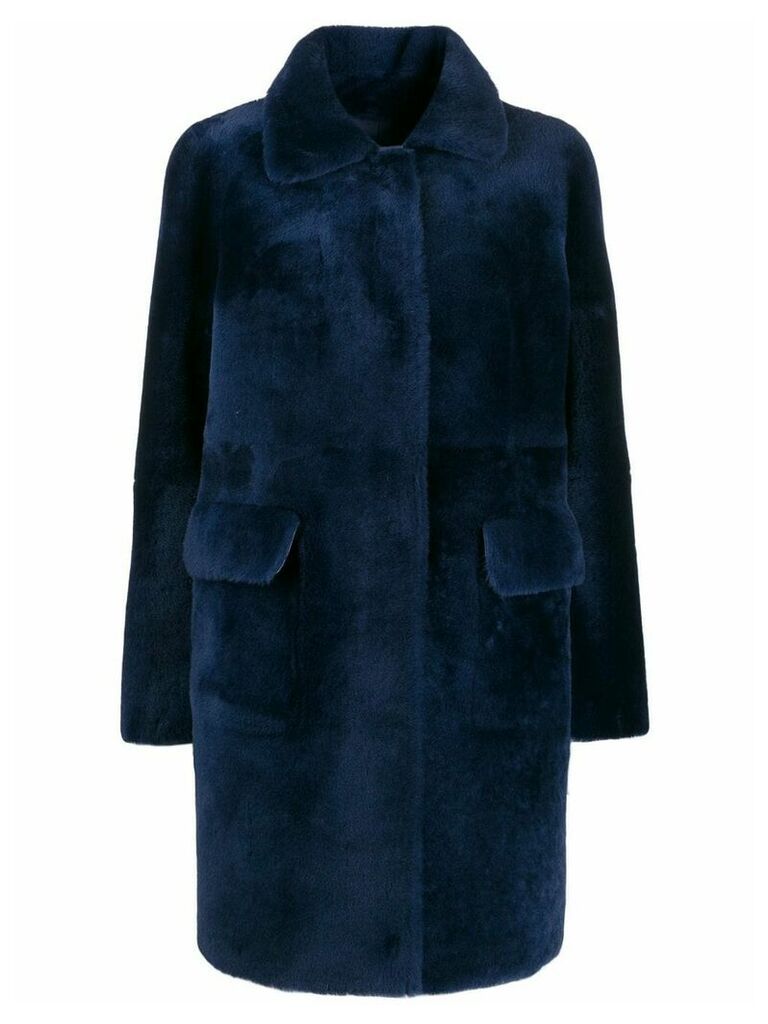 Desa 1972 reversible shearling coat - Blue