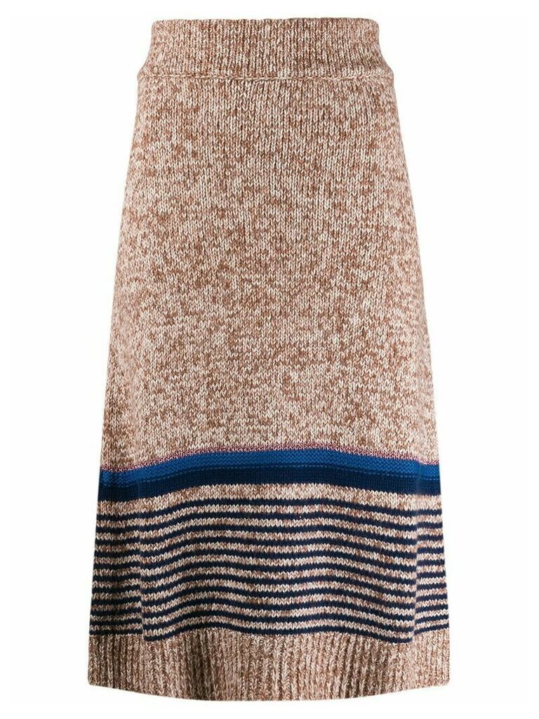 See By Chloé knitted midi skirt - NEUTRALS