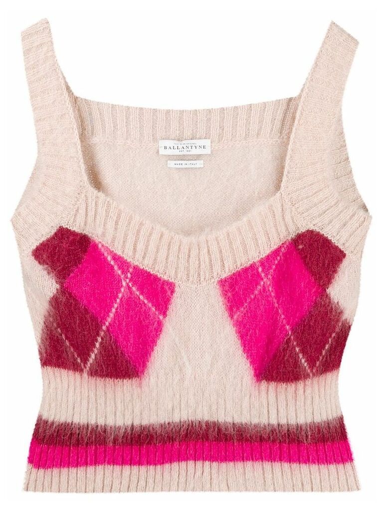 Ballantyne argyle knit top - PINK