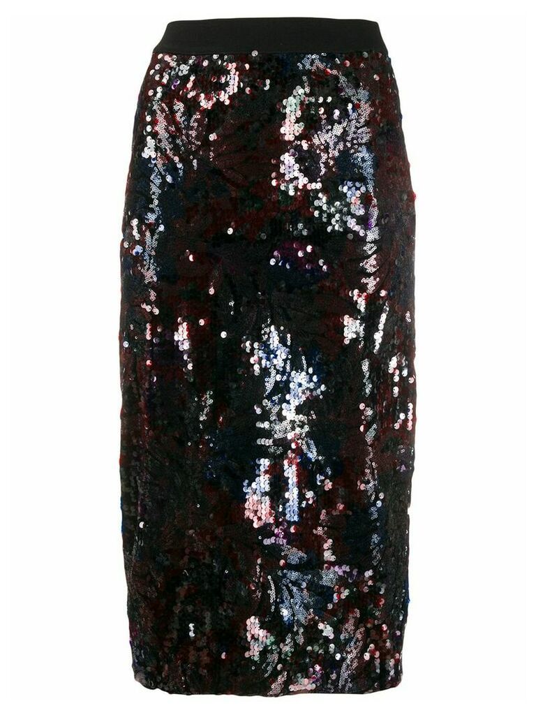 Essentiel Antwerp Tempta sequin pencil skirt - Black