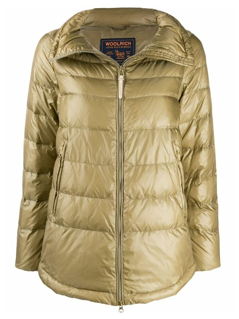 Woolrich zipped puffer jacket - NEUTRALS