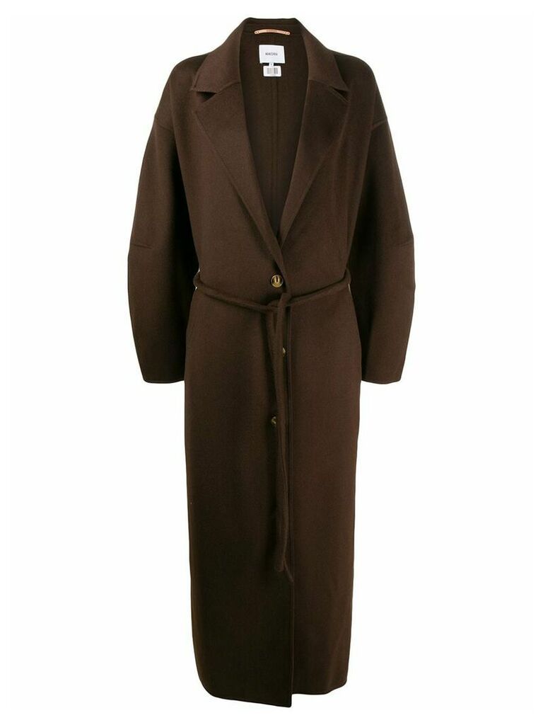 Nanushka Loane belted maxi coat - Brown
