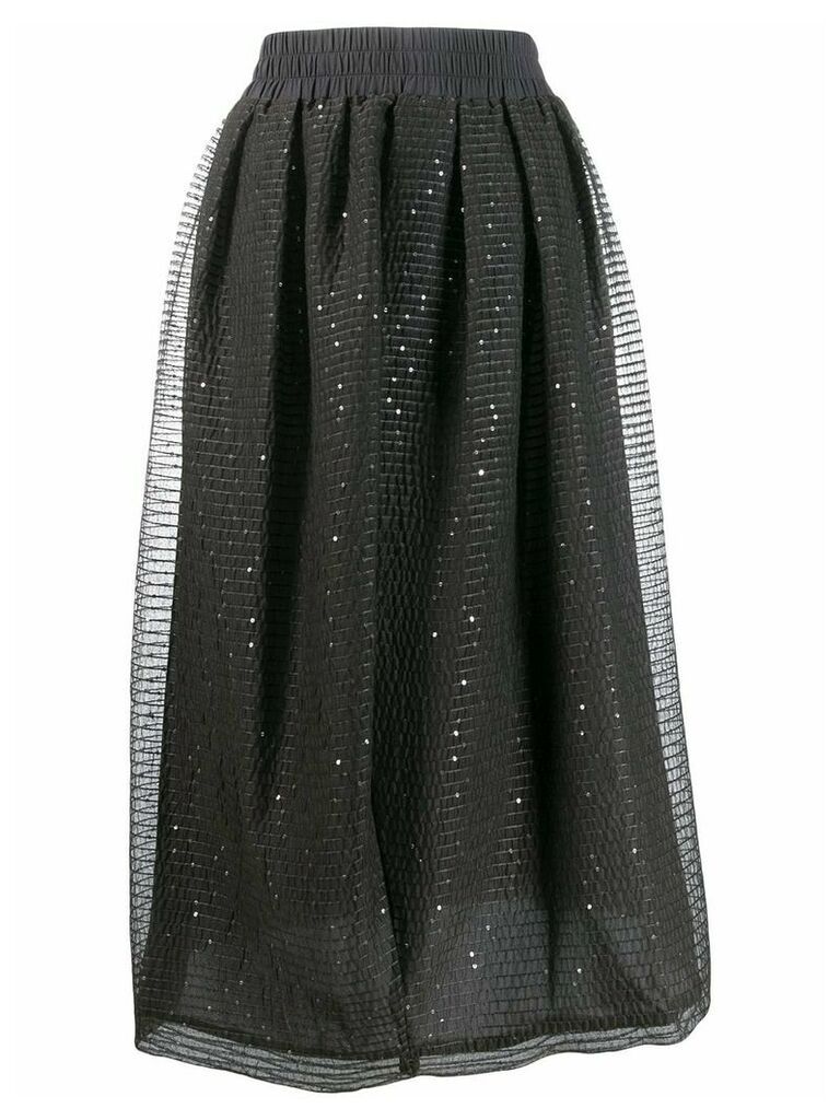 Fabiana Filippi asymmetric pleated skirt - Grey
